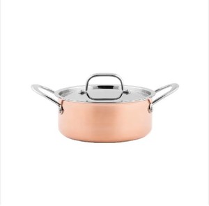 Cacerola de Acero Inoxidable Hecha a Mano, Martillada, de Lujo, 24 cm de Diámetro, Apta para Lavavajillas, Sin Recubrimiento, para Servir y Calentar Alimentos en el Hogar y Hoteles - Product Image 5