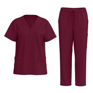 Servicios personalizados OEM estiramiento de talla grande ropa de trabajo uniforme de hospital conjunto médico enfermera Jogger mujeres conjuntos con precio barato - Product Image 4