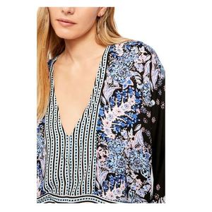 Camicetta da donna Free People Mix N Match, stampa floreale bohémien ricamata, disponibile in nero 3XL, in popeline, chiffon, maglia singola - Product Image 3