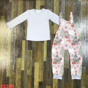 Nouveauté Vêtements pour petites filles Tenues de Noël Père Noël Boutique Vêtements pour enfants Ensemble de vêtements pour petites filles - Product Image 3