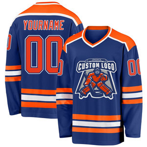 Custom Team Hockey Jersey 100% Polyester Anti-Bacterial Breathable Logo Patterns Sublimation Printing OEM ODM - Product Image 6