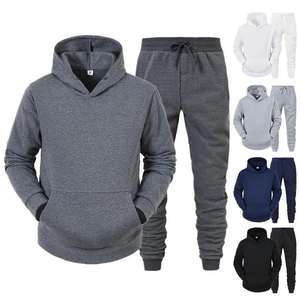 Conjunto Deportivo de 2 Piezas para Hombre, Corte Ajustado, Estampado, Algodón y Poliéster, Sudadera para Correr, Otoño, Ropa Personalizada, Nuevo - Product Image 1