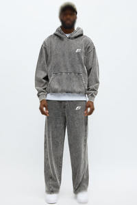 Sudadera con Capucha para Hombre, 100% Algodón, Forro Polar Grueso, Estilo Holgado y Oversize, Unisex, para Otoño e Invierno, Ropa Casual de Moda - Product Image 2