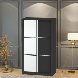 Armoire coulissante Furnizone au design moderne et minimaliste, non pliable, en MDF, meuble de rangement pour chambre à coucher 12_0097 - Product Image 2