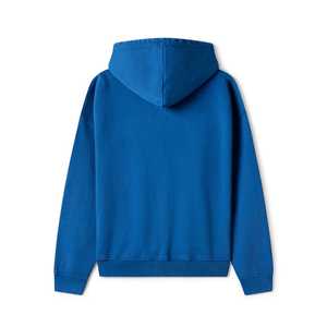 เสื้อฮู้ดซิปผ้าฟลีซเนื้อเรียบ 100% ผ้าฝ้าย สำหรับฤดูหนาว ปักลาย คุณภาพสูง 360 กรัม พิมพ์ลายสกรีน สีน้ำเงินรอยัล รับสั่งทำตามแบบ MOQ ต่ำ - Product Image 2