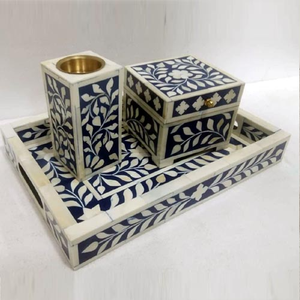 Quemador de incienso Bakhoor hecho a mano de Madre de la India, soporte de incrustaciones de hueso PERLA para la temporada de otoño para primavera y verano - Product Image 5