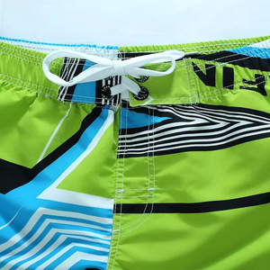 Pantalones cortos de alta calidad para hombre, traje de baño de playa de punto transpirable, patrón sólido con cintura elástica, fabricante OEM - Product Image 3