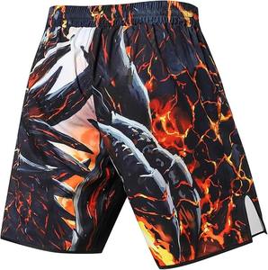 Short MMA imprimé en gros Short d'arts martiaux léger à séchage rapide avec taille élastique et logo personnalisé quantité minimale de commande bas - Product Image 3