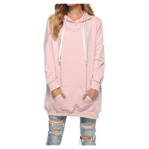 Sudadera con capucha de manga larga sólida informal para mujer, Tops holgados para la temporada de invierno - Product Image 2