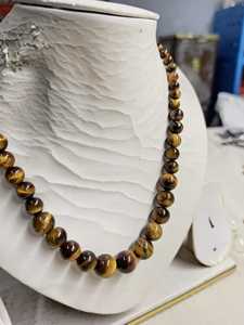 Natural Crystal Wholesale Gemstones Top Selling Tiger Eye <b>Beads</b> Necklace Beautiful Super Quality - Product Image 3