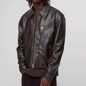Veste en cuir unisexe d'hiver Véritable cuir de vache Toile imperméable Respirante Vêtement d'extérieur à capuche Style moto et motard - Product Image 1