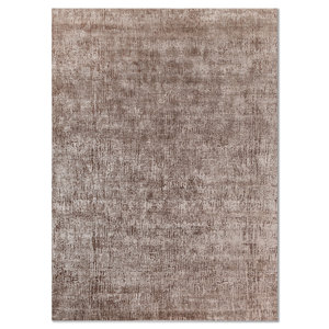 Alfombra Rectangular Abstracta Entropy Ivory de Lana y Seda de Bambú Anudada a Mano para Sala de Estar, Hogar y Auto, Modelo AKWB-3612 - Product Image 1