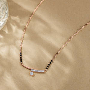 Fine Beaded Necklace <b>Lyric</b> Thread Diamond Tanmaniya - Product Image 1