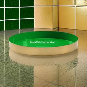 Couverts décoratifs bicolores vert doré Plateau en métal Multipurpose Hotel Restaurant Serving Bathroom Vanity Storage Jewel Tray - Product Image 3