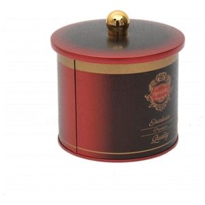 Kontensan EF14283 1.7L Metal Round Canister with Knob Handle Specialty Red 140x125mm - Product Image 1