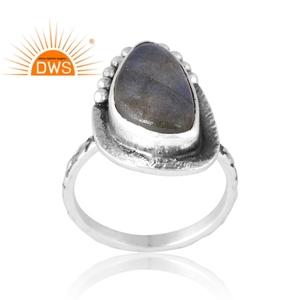 Latest Selling 925 Sterling Silver Natural <b>Labradorite</b> Gemstone <b>Ring</b> Custom Jewelry Manufacturer - Product Image 1