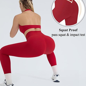 Ensemble de yoga à carreaux de haute qualité en 2 pièces pour femmes, vêtements de sport personnalisés pour la salle de sport, vêtements de sport respirants, lifting des fesses, contrôle du ventre, entraînement - Product Image 6