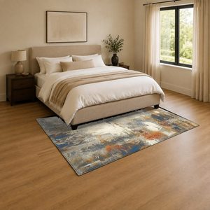 RUGS DEPOT LXDP-0207 Wholesale Terracotta Gold Ethnic Kilim Digital Printed Machine Washable Chenille Area Rug Non <b>Slip</b> - Product Image 3