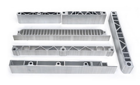 Profils en aluminium décoratifs industriels personnalisés par  tuyau 6061 T6 6063 profilés en aluminium d'extrusion d'alliage
