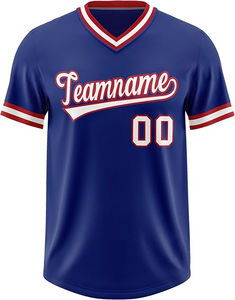 Camiseta de béisbol personalizada: Camisa de malla con cuello en V bordada y sublimada, diseños de fabricante al por mayor personalizados - Product Image 3