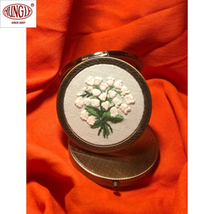 Elegant Embroidery Cosmetic <b>Mirror</b> Elegant Makeup <b>Mirror</b> for Girl - Product Image 2