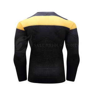 Personalice su propio logotipo de marca Fitness Venta al por mayor Adultos Pakistán Hecho Ropa de hombre Impreso Rash Guards Poliéster/Nylon Secado rápido - Product Image 5