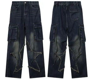 Pantalones ajustados de mezclilla de cintura alta de tendencia superior para mujer, diseño plano transpirable, estilo único, LONA DE Color sólido para invierno, venta al por mayor - Product Image 3