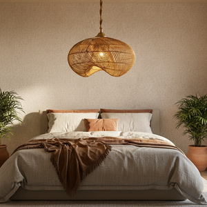 Lámpara Colgante de Bambú Ligera, Moderna, Hecha a Mano y Duradera para Sala de Estar - Decoración de Interiores Moderna - Product Image 4