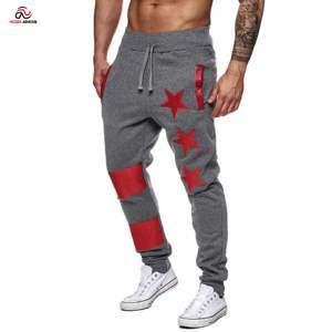 Pantalones de chándal de algodón para hombre con logotipo de texto personalizado, pantalones de chándal sueltos con estampado de Hip Hop para entrenamiento físico - Product Image 1