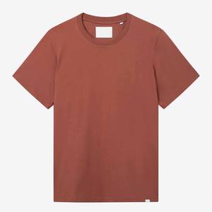 T-shirts oversize en coton peigné respirant, logo personnalisé, 100% coton, col rond uni, pour hommes et femmes - Product Image 5