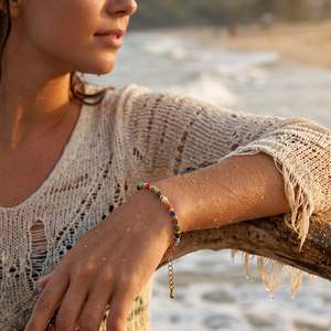 Jeulia Vibrant <b>Boho</b> Multicolor Semi-Precious Stone Beaded <b>Bracelet</b> Perfect Gift - Product Image 5