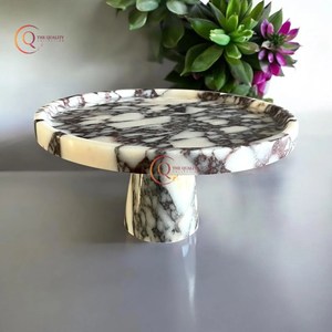 Soporte moderno para tartas de mármol blanco, artículos de cena románticos para bodas, fiestas, decoración de flores de mesa superior, pastel para servir de Color negro - Product Image 6