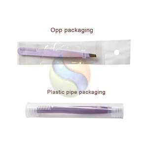 Pince à épiler en acier inoxydable de haute qualité, personnalisée, à pointe inclinée, outils de maquillage - Product Image 5