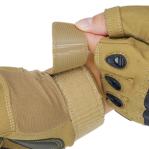Gants de course demi-doigts en cuir personnalisés pour hommes Gants réfléchissants antidérapants pour écran tactile Gants de vélo de protection chauds - Product Image 6