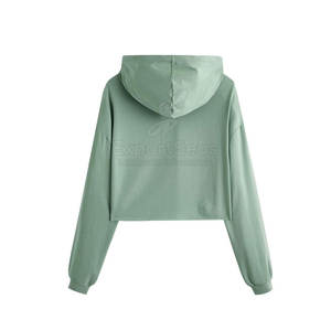 Top corto transpirable con estilo de alta calidad para mujer, precio al por mayor, nuevo diseño, sudaderas con capucha para mujer - Product Image 2