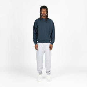 Personalizado en blanco de gran tamaño 100% algodón grueso azul marino sudaderas Unisex Vintage Crop Boxy Drop Shoulder sudaderas con capucha de secado rápido - Product Image 6