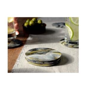 Posavasos de Cuerno Natural de Alta Calidad, Estilo Redondo y Cuadrado, Antideslizantes, Absorbentes de Agua, Aspecto Único - Product Image 1