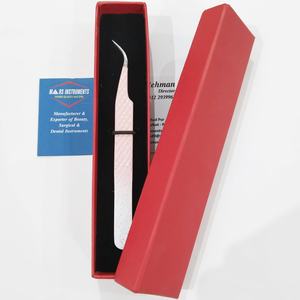 Pinzas profesionales para pestañas de acero inoxidable chapadas en oro, etiqueta privada personalizable para extensiones sostenibles, fibra puntiaguda - Product Image 6