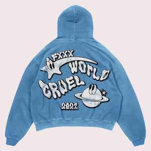 Logotipo personalizado de alta calidad pulóver 350gsm Sudadera con capucha de gran tamaño en blanco Unisex Rojo Peso pesado para hombre Sudaderas con capucha de color sólido - Product Image 2