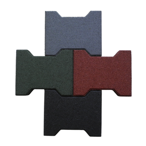 Gran Venta de pavimentadora de ladrillos de goma Supersafe Dogbone de 15-50mm de espesor antideslizante para exteriores, venta al por mayor, precio a granel, suelo absorbente - Product Image 1