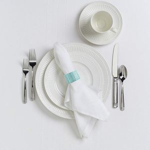 Stylish <b>Plastic</b> Farmhouse Napkin Rings With Wooden <b>Beads</b> and Butterfly Shape Add a Chic Touch to Your Party Dining Table - Product Image 2
