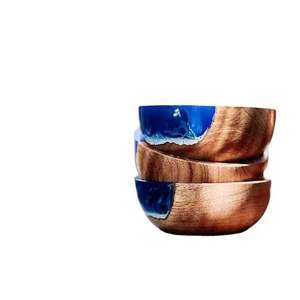 Cuenco Decorativo de Madera y Resina con Fusión de Piedra de Ágata, Especial Ramadán - Product Image 4