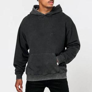 Sweats à capuche de haute qualité pour hommes Logo personnalisé No Strings Sweat à capuche oversize lourd recadrée Boxy Fit Hoodie - Product Image 5