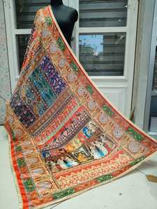 2026 Ethnic Embroidered Mirror Work Shawls Kutch Tribal Antique Indian Pakistani Women Shawls Vintage Indian Banjara Shawls - Product Image 3