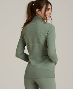 Veste de fitness zippée pour femme, coupe ajustée, col montant, haute qualité, pour la gym et le yoga, respirante, écologique, séchage rapide - Product Image 3