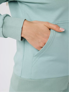 High Quality <b>Women's</b> Light Green Knit Tracksuit Set Hooded Zip Jacket & Jogger Pants Casual Sporty Loungewear <b>Outfit</b> - Product Image 3