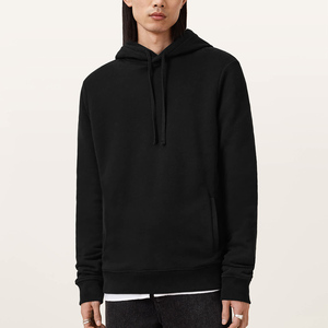 Sudaderas con capucha negras de tela de punto suave de alta calidad para hombre, sudaderas con capucha cálidas informales y acogedoras para ropa de invierno - Product Image 1