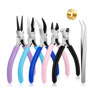 DIY Professional Stainless Steel Jewelry Pliers Set for <b>Beading</b> Wirework Craft Tools - Product Image 1