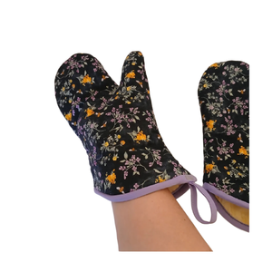 100% coton avec gris rose Design Floral four épais jolie mitaine marque Premium cuisine cuisson cuisson utiliser durable réutilisable - Product Image 5