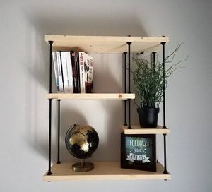 Hogar Oficina Sala de estar Esquina Muebles de metal Estante Hexagonal Montado en la pared Estante de exhibición Precio muy razonable India - Product Image 1